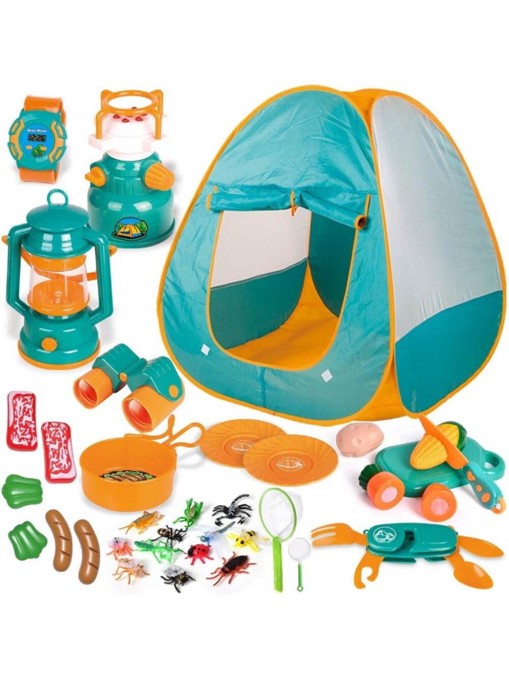 Kids Camping Set with Pop Up Tent, Adventure Toys for Outdoor Play & Fun